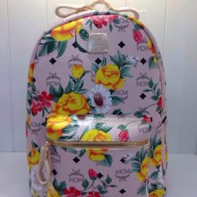 广州白云皮具成 MCM中号双肩包 白色女士包包 厂家直销