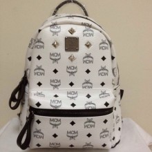MCM经典款六钉 中号背包 白色