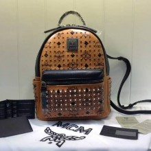 MCM诚招代理 经典慢钉双肩包 MCM官网包包 正品质量