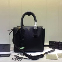 白云皮具城 MCM秋冬新款 崭新袋口开合设计 黑色