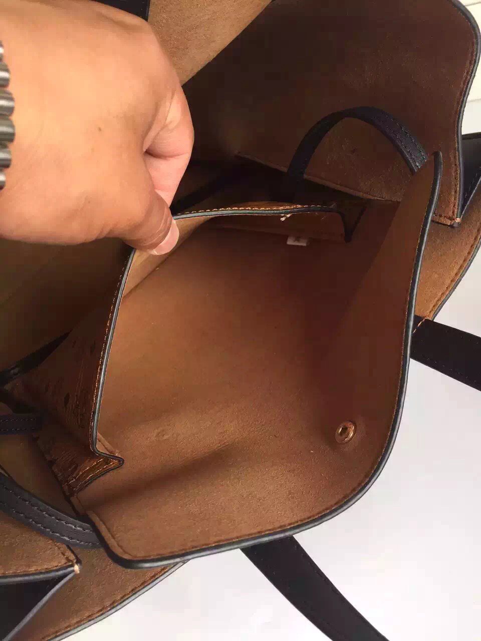 MCM原单 2015专柜最新手提袋 内置小包可单独斜背