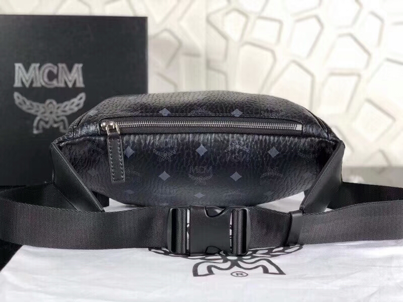 MCM韩国官网 2018专柜新款腰包 内里帆布材质耐用有型 黑色