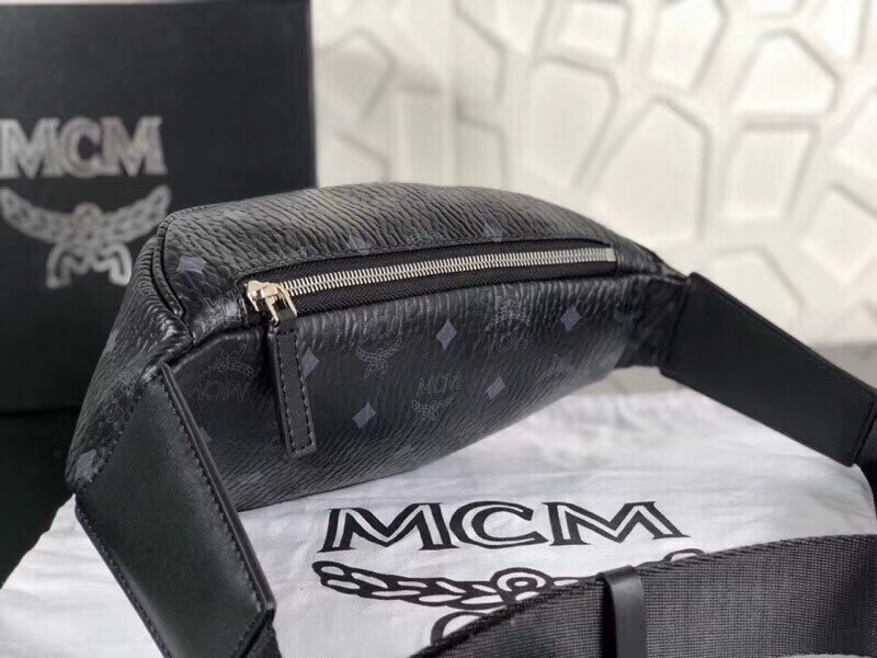 MCM韩国官网 2018专柜新款腰包 内里帆布材质耐用有型 黑色