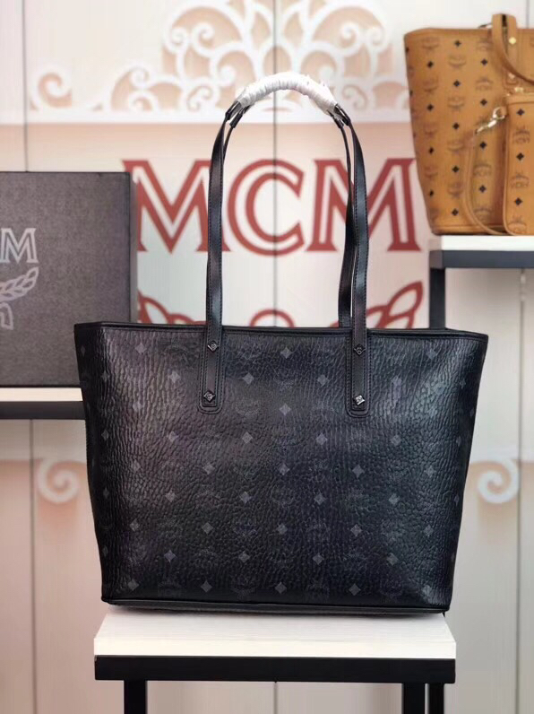 MCM包包官网 Visetos Anya购物袋 实用随和 黑色